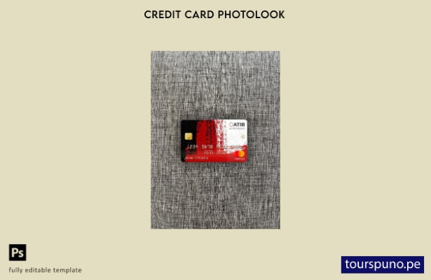 listo para imprimir plantilla frontal de aspecto fotográfico de Mastercard de 65